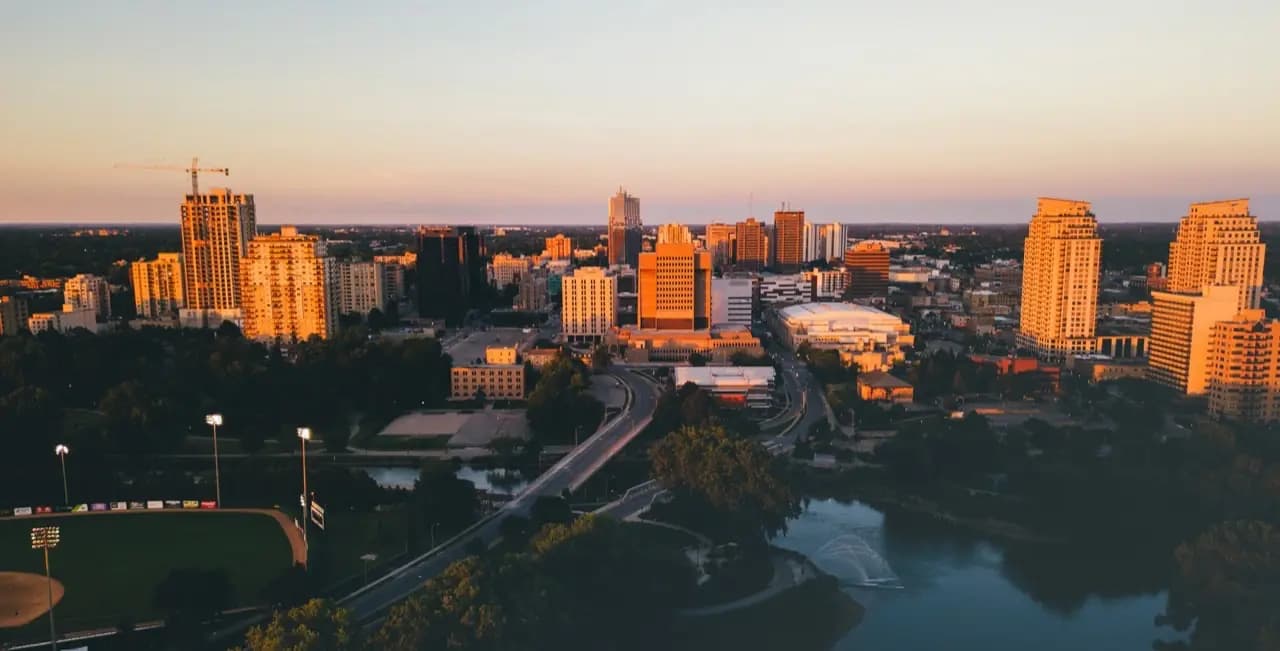 London, Ontario skyline — dumpster rental and bin sales