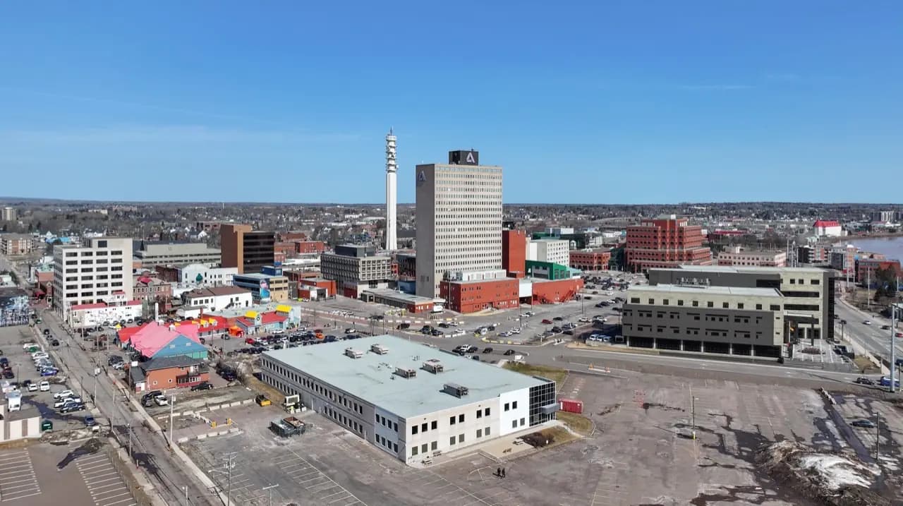 Moncton, New Brunswick skyline — dumpster rental and bin sales