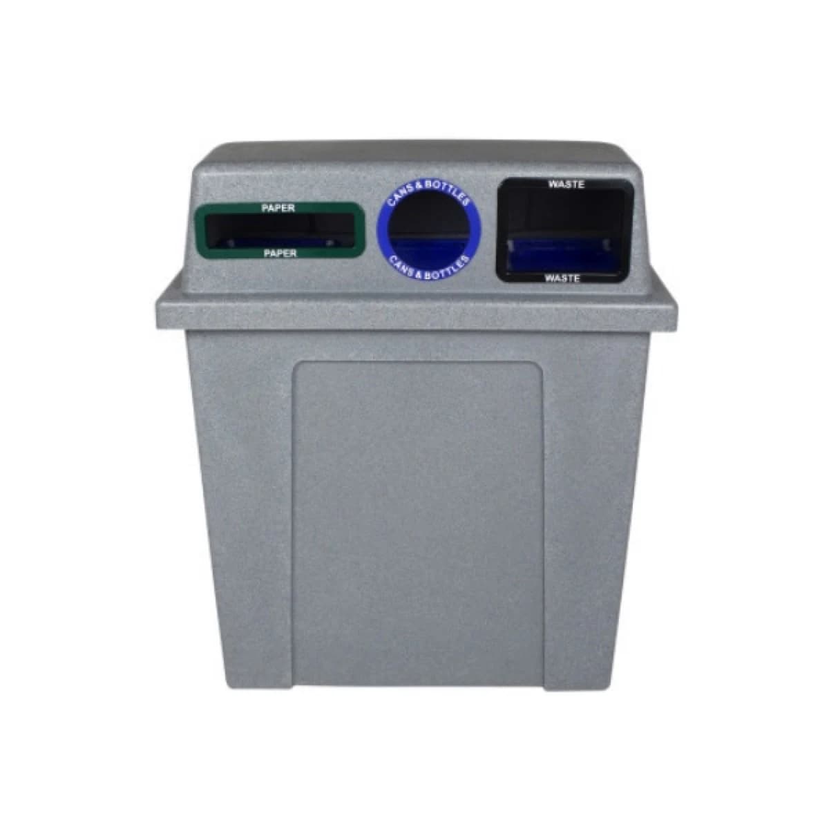 Super Sorter multi-stream recycling station — landfill, paper, container streams