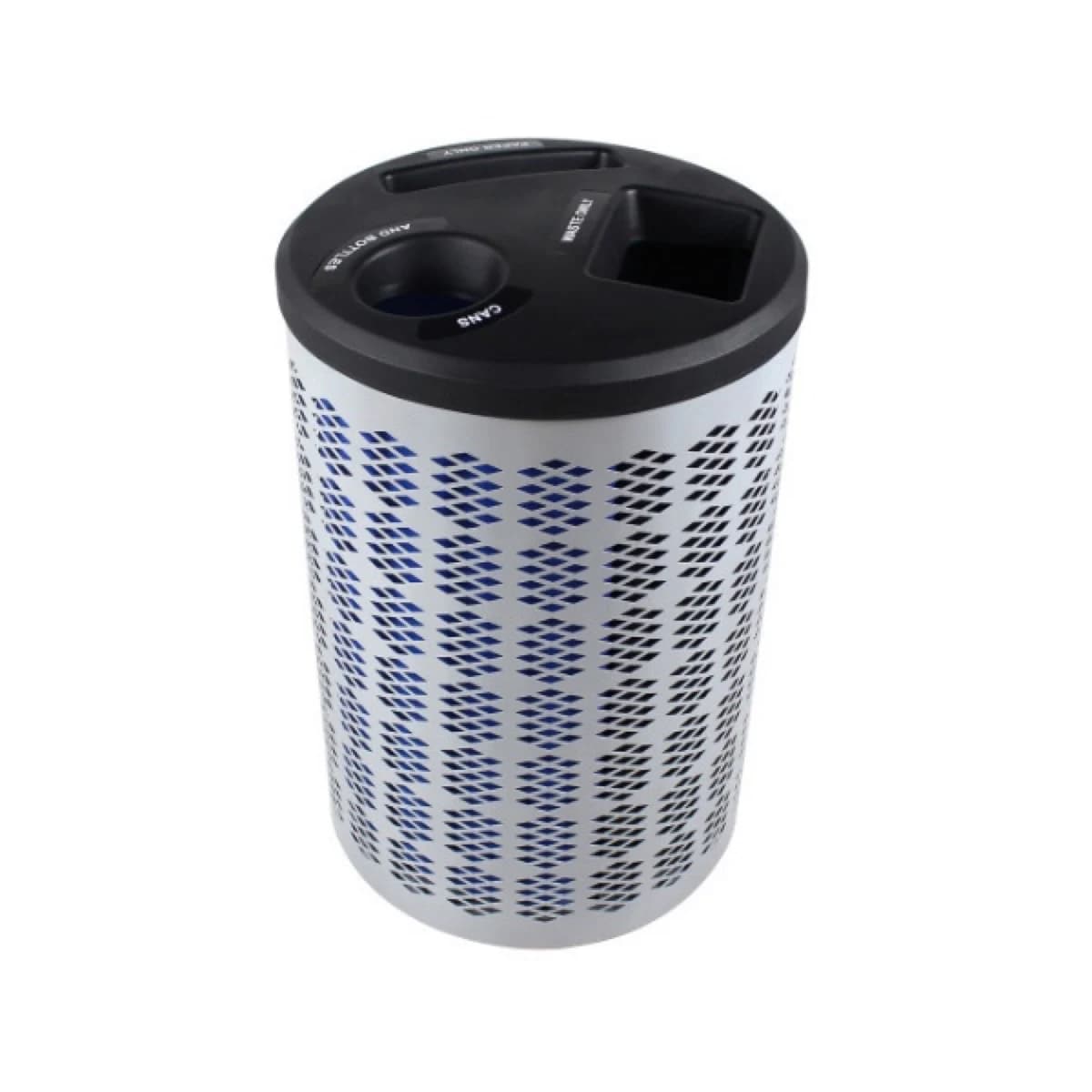 Berkeley perforated outdoor commercial garbage bin — Wastebins.ca municipal-grade